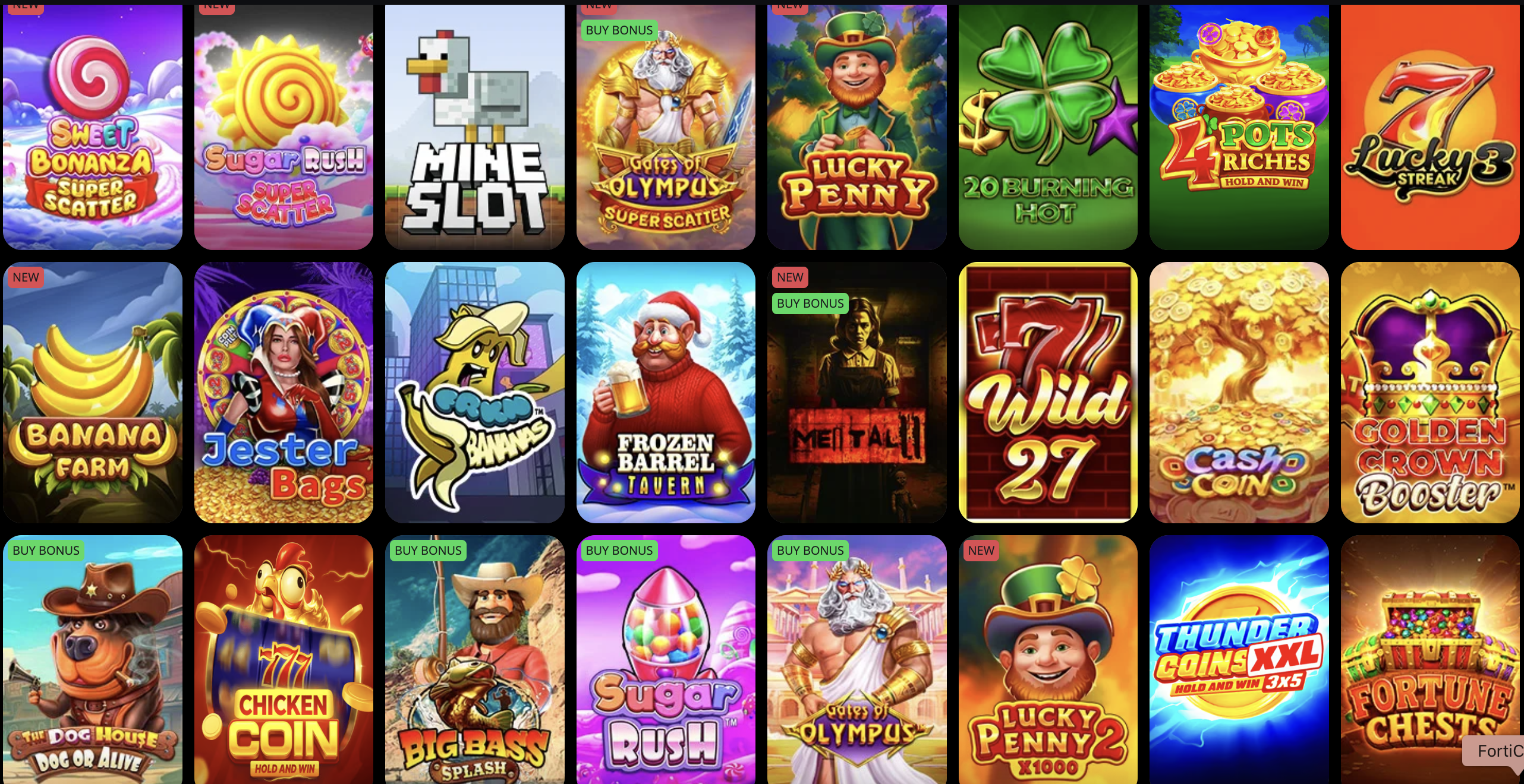 Каталог ігрових автоматів Pokerbet з фільтрами за провайдером та RTP